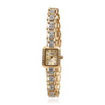 оглядове фото Жіночий ювелірний годинник з золота з цирконієм 036205