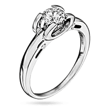 обзорное фото Стильное помолвочное кольцо в белом золоте с бриллиантами 039846 Золотые кольца с бриллиантами обзорное фото Стильное помолвочное кольцо в белом золоте с бриллиантами 039846  Золотые кольца с бриллиантами