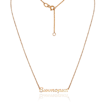 обзорное фото Золотое колье с именем Виктория 033201  Именные золотые колье