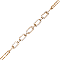 обзорное фото Бриллиантовый браслет из красного золота Сицилия 034350 Золотые браслеты обзорное фото Бриллиантовый браслет из красного золота Сицилия 034350  Золотые браслеты