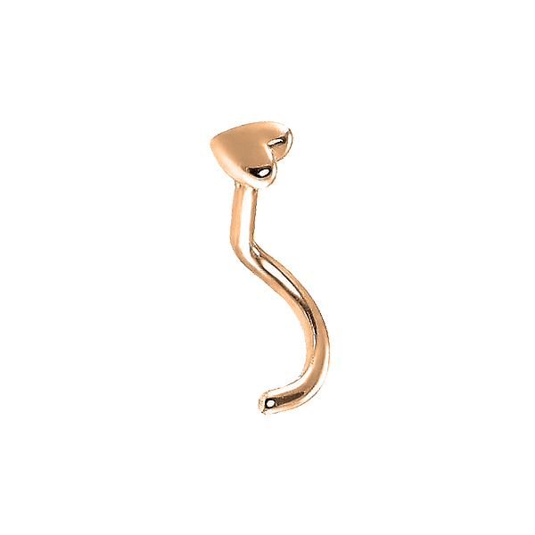 Золота сережка для пірсингу носа Сердечко 030474 детальне зображення ювелірного виробу Золота сережка для пірсингу носа Сердечко 030474 детальне зображення ювелірного виробу