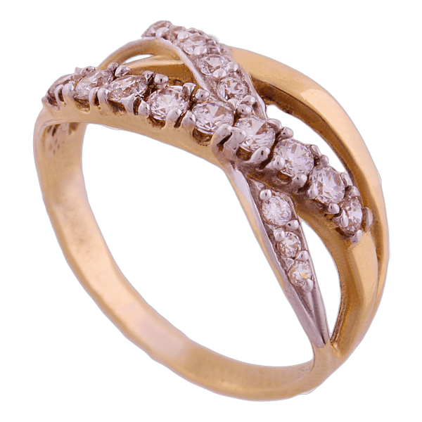 Золотое кольцо с цирконием 18136 детальное изображение ювелирного изделия Золотые кольца с фианитом Золотое кольцо с цирконием 18136 детальное изображение ювелирного изделия Золотые кольца с фианитом