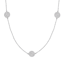 обзорное фото Модное колье из белого золота Монетки 032438 Золотое колье без камней обзорное фото Модное колье из белого золота Монетки 032438  Золотое колье без камней