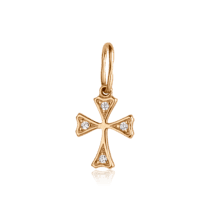 обзорное фото Золотой крест 440456  Декоративные золотые крестики