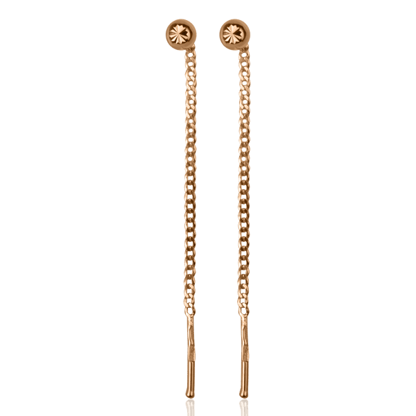 Детские золотые серьги цепочки 80017 детальное изображение ювелирного изделия Серьги без камней