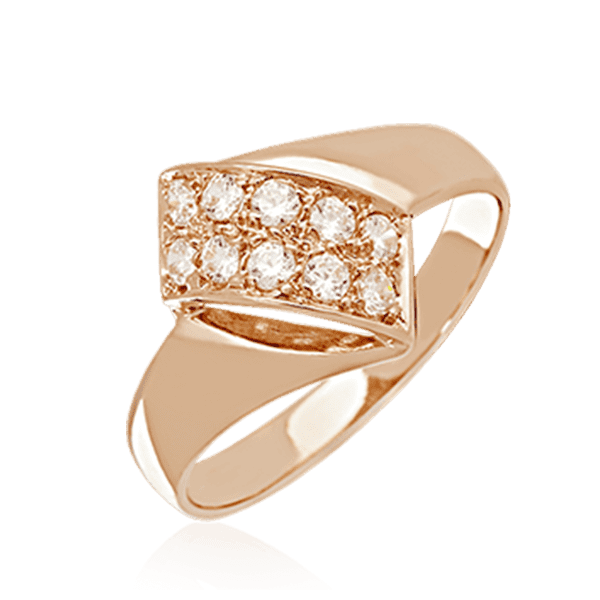 Золотое кольцо с фианитами 023920 детальное изображение ювелирного изделия Золотые кольца с фианитом Золотое кольцо с фианитами 023920 детальное изображение ювелирного изделия Золотые кольца с фианитом