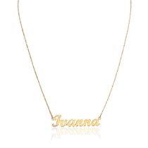 обзорное фото Именное колье из золота Ivanna 033219 Именные золотые колье обзорное фото Именное колье из золота Ivanna 033219  Именные золотые колье