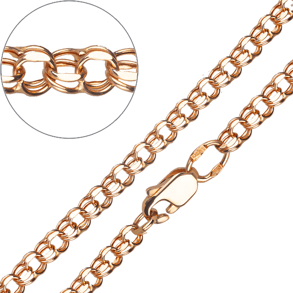 Золотая цепочка Бисмарк одинарный 585 пробы 035096 детальное изображение ювелирного изделия Золотые цепочки Золотая цепочка Бисмарк одинарный 585 пробы 035096 детальное изображение ювелирного изделия Золотые цепочки