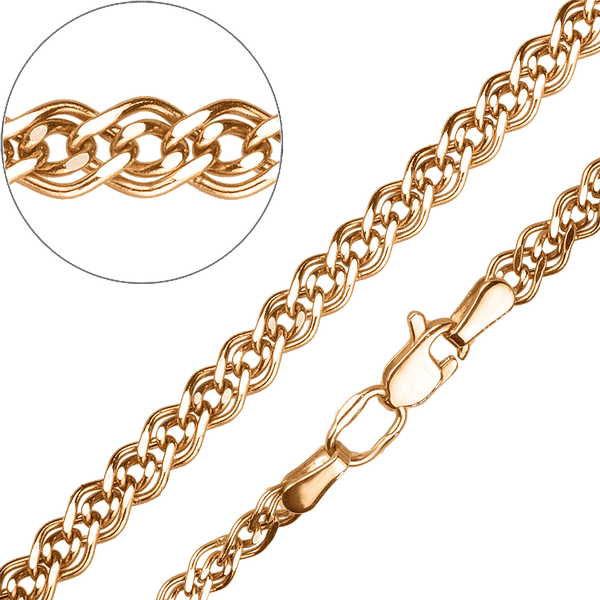 Жіночий ланцюжок в червоному і білому золоті Нонна 033310 детальне зображення ювелірного виробу