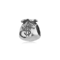оглядове фото Срібний підвіс-шарм Мішочок грошей 025172