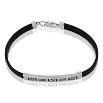 обзорное фото Каучуковый браслет 910024С  Серебряные браслеты