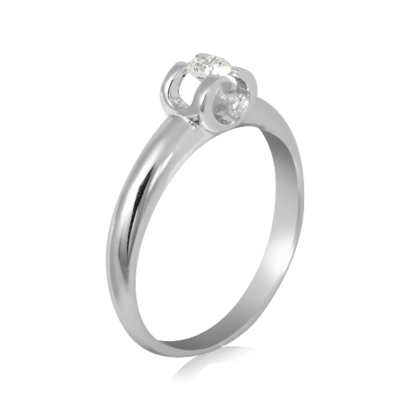 Кольцо из белого золота с бриллиантами  Кольцо из белого золота с бриллиантами