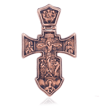 оглядове фото Золотий хрестик з чорнінням 024643