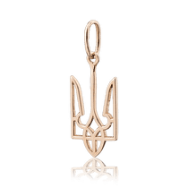 обзорное фото Золотой кулон Герб Украины 031395 Украинская символика из золота и серебра обзорное фото Золотой кулон Герб Украины 031395  Украинская символика из золота и серебра