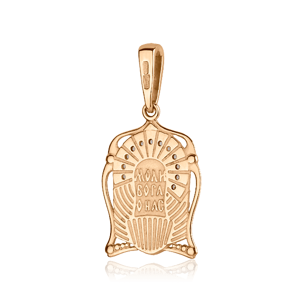 Золота ладанка з цирконієм 1,4,0455 детальне зображення ювелірного виробу