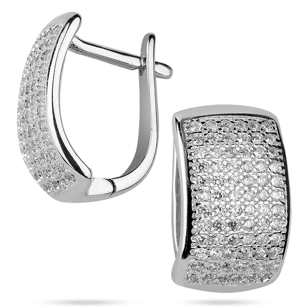 Серебряные серьги дорожки с белыми фианитами на английской застежке 039578 детальное изображение ювелирного изделия Серебряные серьги с камнями Серебряные серьги дорожки с белыми фианитами на английской застежке 039578 детальное изображение ювелирного изделия Серебряные серьги с камнями