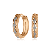 обзорное фото Золотые серьги 80008  Золотые серьги кольца (конго) 