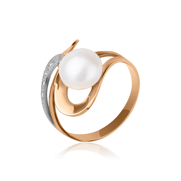 Золотое кольцо с жемчугом  Золотое кольцо с жемчугом