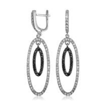 обзорное фото Серебряные серьги с фианитами 025150  Серебряные серьги с камнями