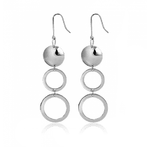 обзорное фото Серебряные серьги-подвески 026162  Серебряные серьги без вставок