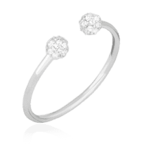 обзорное фото Серебряное кольцо с фианитами 024687  Серебряные кольца с фианитом