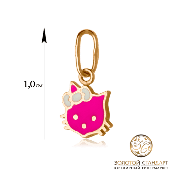 Детский золотой кулон Hello Kitty купить Детский золотой кулон Hello Kitty купить