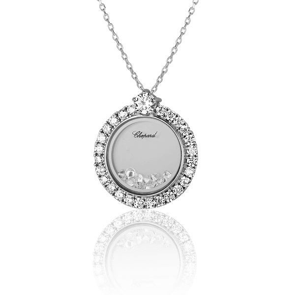 Серебряное колье в стиле Chopard с фианитами 027426 детальное изображение ювелирного изделия Серебряные колье Серебряное колье в стиле Chopard с фианитами 027426 детальное изображение ювелирного изделия Серебряные колье