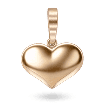 обзорное фото Золотая подвеска "Сердце" без вставок 041029  Золотые подвески без камней