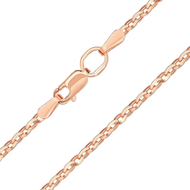обзорное фото Цепочка Форза (Паетки) из красного золота 035465  Золотые цепочки