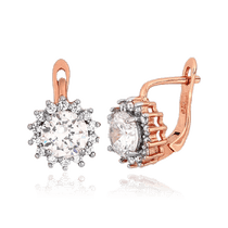 обзорное фото Позолоченные серьги с фианитами 031115 Серьги с позолотой обзорное фото Позолоченные серьги с фианитами 031115  Серьги с позолотой