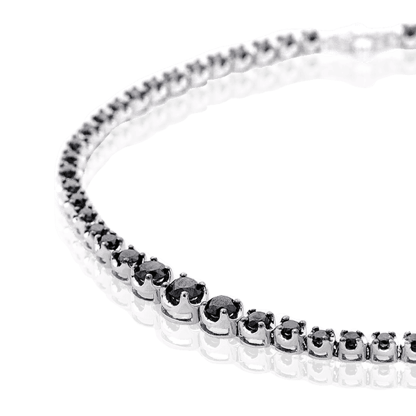 Золотий браслет на руку з чорними діамантами Конюшина 032965 детальне зображення ювелірного виробу