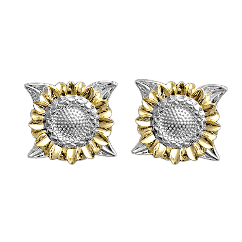 Эксклюзивные серебряные серьги "Подсолнухи" с позолотой 037904 детальное изображение ювелирного изделия Серебряные серьги Эксклюзивные серебряные серьги "Подсолнухи" с позолотой 037904 детальное изображение ювелирного изделия Серебряные серьги