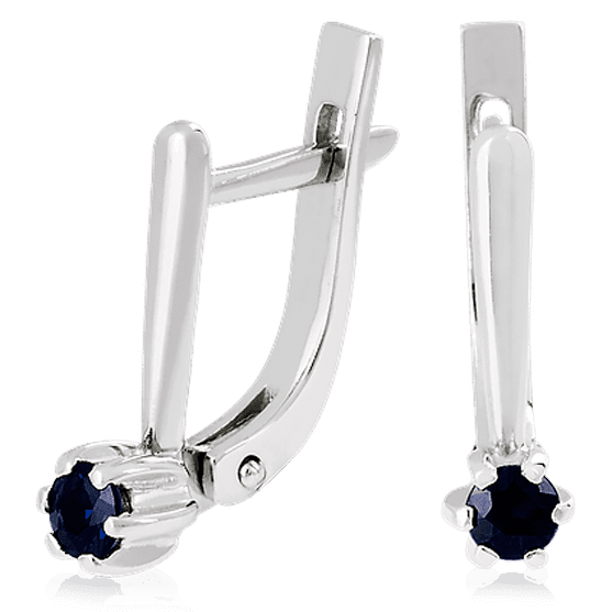 Золотые серьги с сапфиром 023411 детальное изображение ювелирного изделия Золотые серьги с сапфиром Золотые серьги с сапфиром 023411 детальное изображение ювелирного изделия Золотые серьги с сапфиром