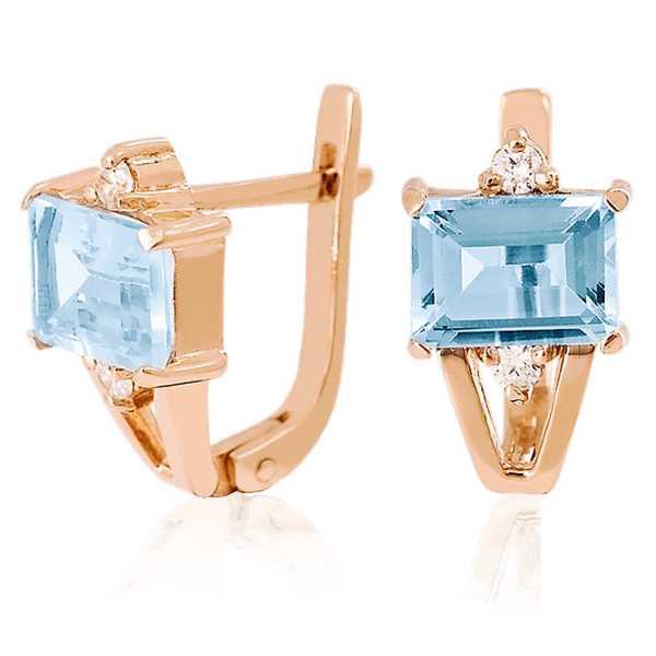 Золоті сережки з топазом 023606 детальне зображення ювелірного виробу Золоті сережки з топазом 023606 детальне зображення ювелірного виробу