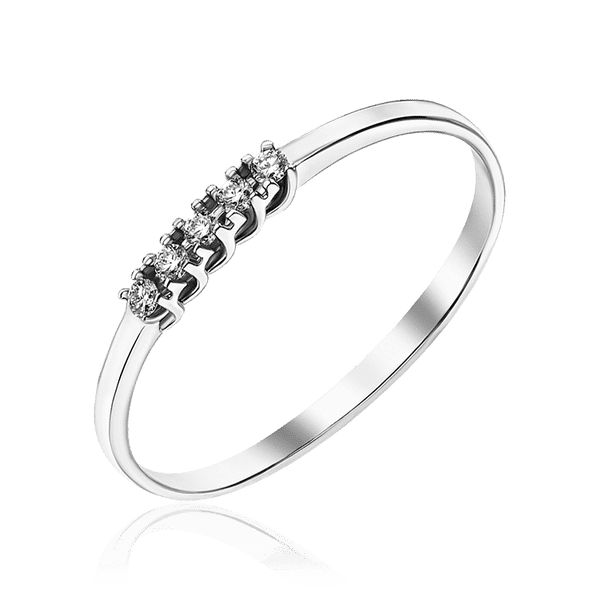 Золотое кольцо с пятью бриллиантами 035296 детальное изображение ювелирного изделия Золотые кольца Золотое кольцо с пятью бриллиантами 035296 детальное изображение ювелирного изделия Золотые кольца