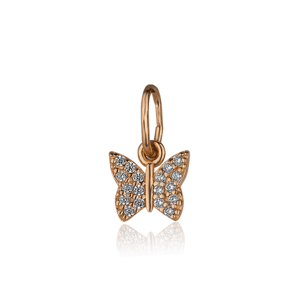 Золотой кулон Бабочка 024145 детальное изображение ювелирного изделия Золотые кулоны с фианитом Золотой кулон Бабочка 024145 детальное изображение ювелирного изделия Золотые кулоны с фианитом