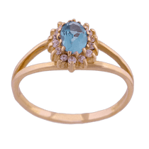 обзорное фото Золотое кольцо с топазом 376616 Золотые кольца с топазом обзорное фото Золотое кольцо с топазом 376616  Золотые кольца с топазом