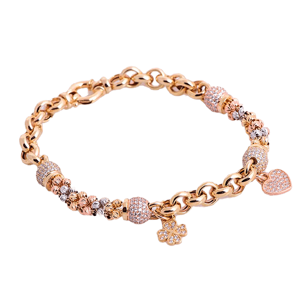 Золотой браслет с фианитами 025223 детальное изображение ювелирного изделия Золотые браслеты с цирконием (фианитами) Золотой браслет с фианитами 025223 детальное изображение ювелирного изделия Золотые браслеты с цирконием (фианитами)