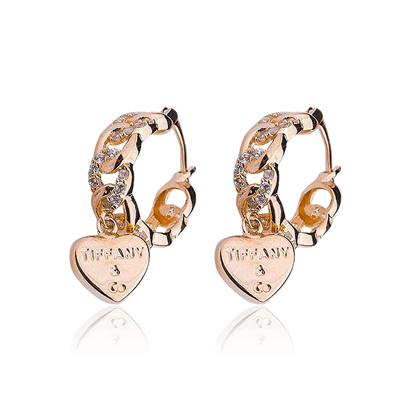 Золотые серьги в стиле Tiffany