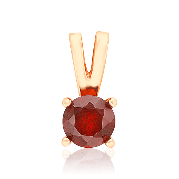 Миниатюрный кулон с гранатом в красном золоте 033769 детальное изображение ювелирного изделия Золотые подвески