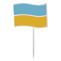 обзорное фото Серебряный значок Флаг Украины 025124  Украинская символика из золота и серебра
