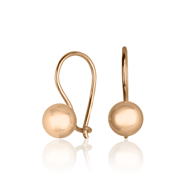 Золотые серьги шарики