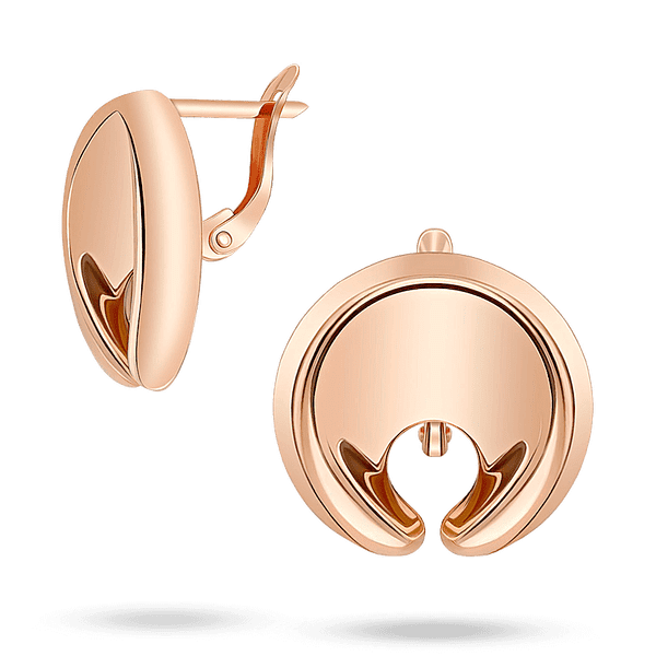 Серьги в красном золоте без вставок Золотая волна 041239 детальное изображение ювелирного изделия Золотые серьги без вставок Серьги в красном золоте без вставок Золотая волна 041239 детальное изображение ювелирного изделия Золотые серьги без вставок