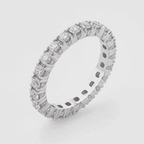 обзорное фото Роскошное обручальное кольцо с бриллиантами в белом золоте 041191  Обручальные кольца с бриллиантами