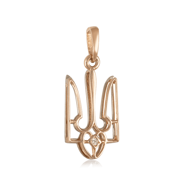 Золотой подвес Герб Украины 1,4,0796 детальное изображение ювелирного изделия Золотые кулоны с фианитом Золотой подвес Герб Украины 1,4,0796 детальное изображение ювелирного изделия Золотые кулоны с фианитом