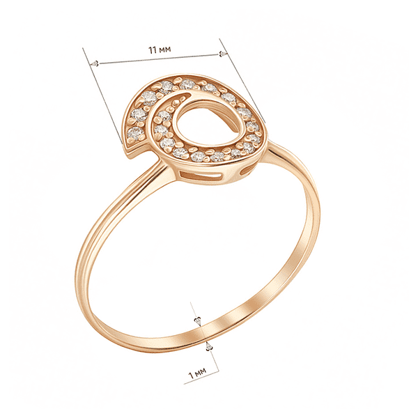 Раздельное золотое кольцо с камешком на одном и бриллиантами по спирали вокруг него на другом Раздельное золотое кольцо с камешком на одном и бриллиантами по спирали вокруг него на другом