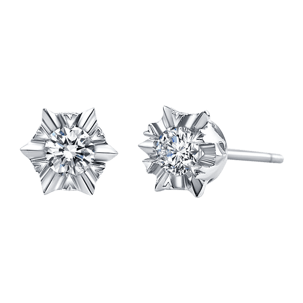 Серьги-пусеты в белом золоте с бриллиантом 026117 детальное изображение ювелирного изделия Золотые серьги с бриллиантами Серьги-пусеты в белом золоте с бриллиантом 026117 детальное изображение ювелирного изделия Золотые серьги с бриллиантами