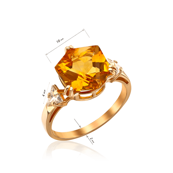 яркое золотое кольцо с цитрином яркое золотое кольцо с цитрином
