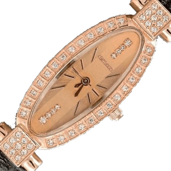 Женские золотые часы с цирконием, кожаный ремешок 036201 детальное изображение ювелирного изделия Женские золотые часы Женские золотые часы с цирконием, кожаный ремешок 036201 детальное изображение ювелирного изделия Женские золотые часы