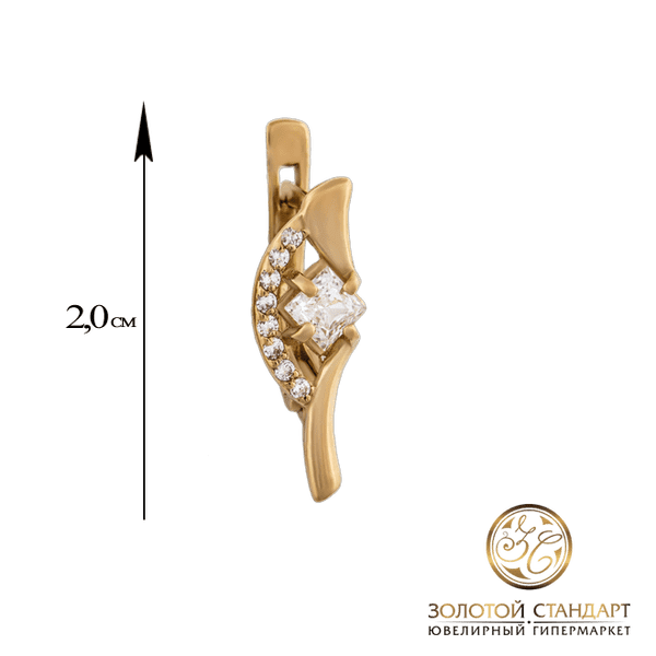 Золотые серьги с фианитами купить Золотые серьги с фианитами купить